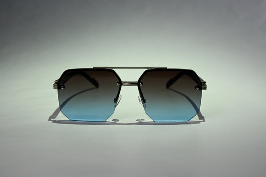 Luxury Sunglasses with Blue Gradient